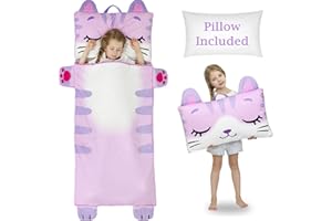 Wizland Sleeping Bag for Kid-Thick Cut Flannel School Mat for Boys and Girls Kindergarten Portable Nap Mats Super Soft, Warm,