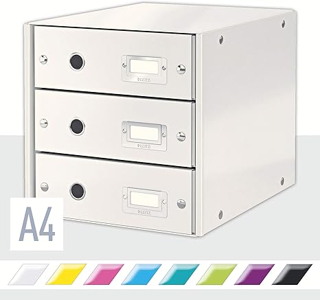 Leitz Drawer Cabinet 3 Drawers A4 Click And Store Range