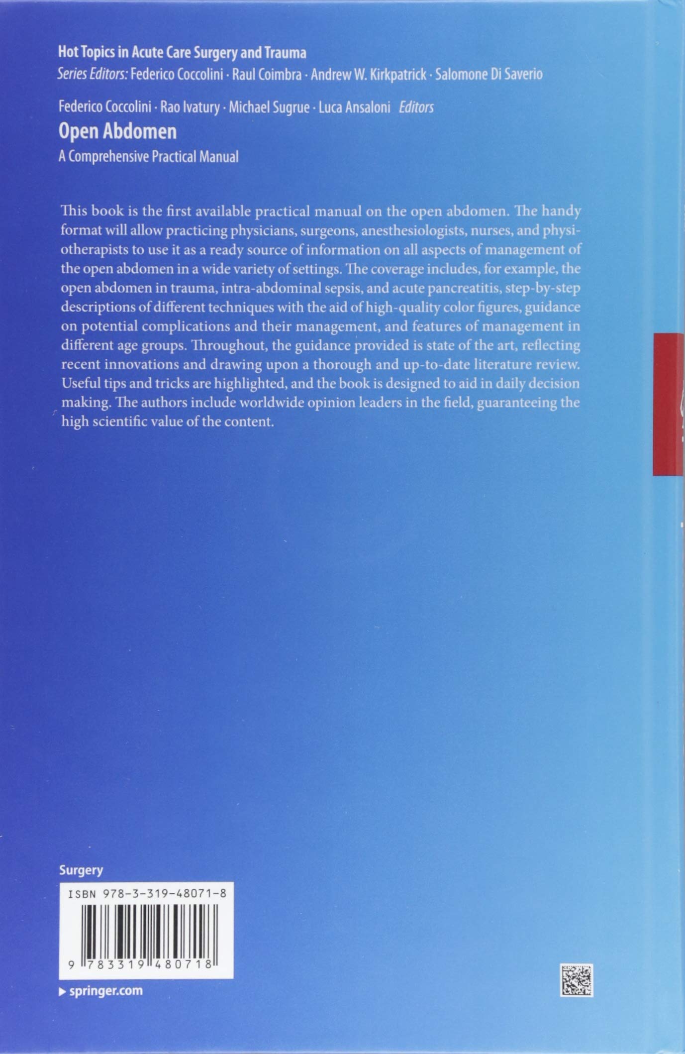 Buy Open Abdomen: A Comprehensive Practical Manual (Hot Topics in Acute  Care Surgery and Trauma) Book Online at Low Prices in India | Open Abdomen:  A ...