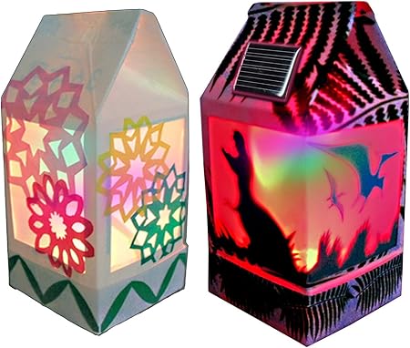 Amazon エレキット 牛乳パック ソーラーランタン フルカラー Js 6114f 電気 電力 おもちゃ