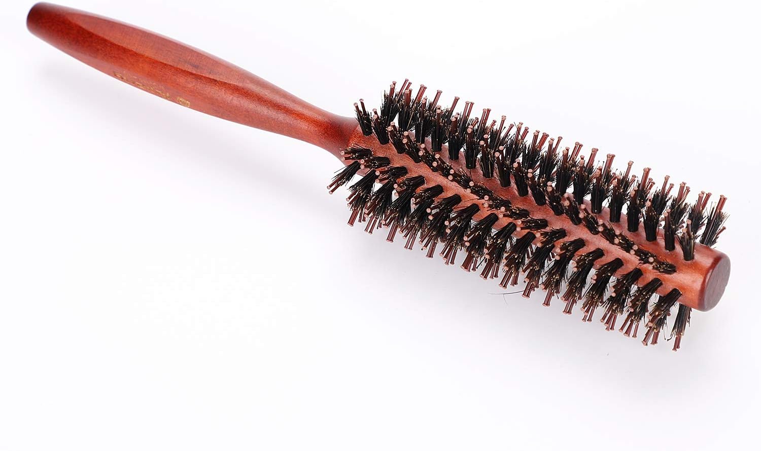 Wooden Round Hair Brush Boar Bristle Hairbrush 10 Rows Curling Comb Anti Static For Blowing Drying Hairs Detangling Styling Short Long Hairs Healthy Hairs Care - Image 4