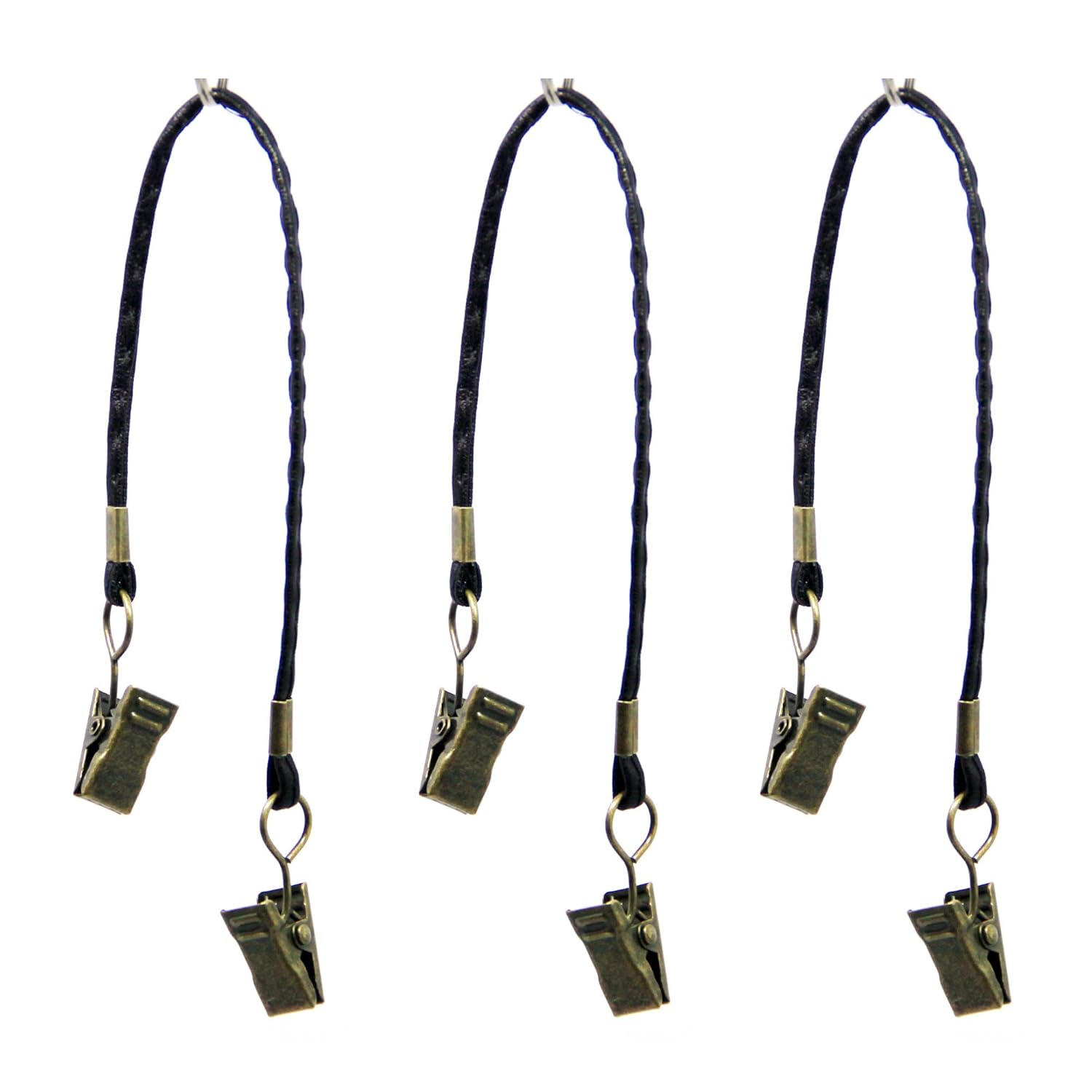 SAMSFX 3pcs PU Leather Hat Retainer Clip Cap Eyewear Retainer Strap Hat