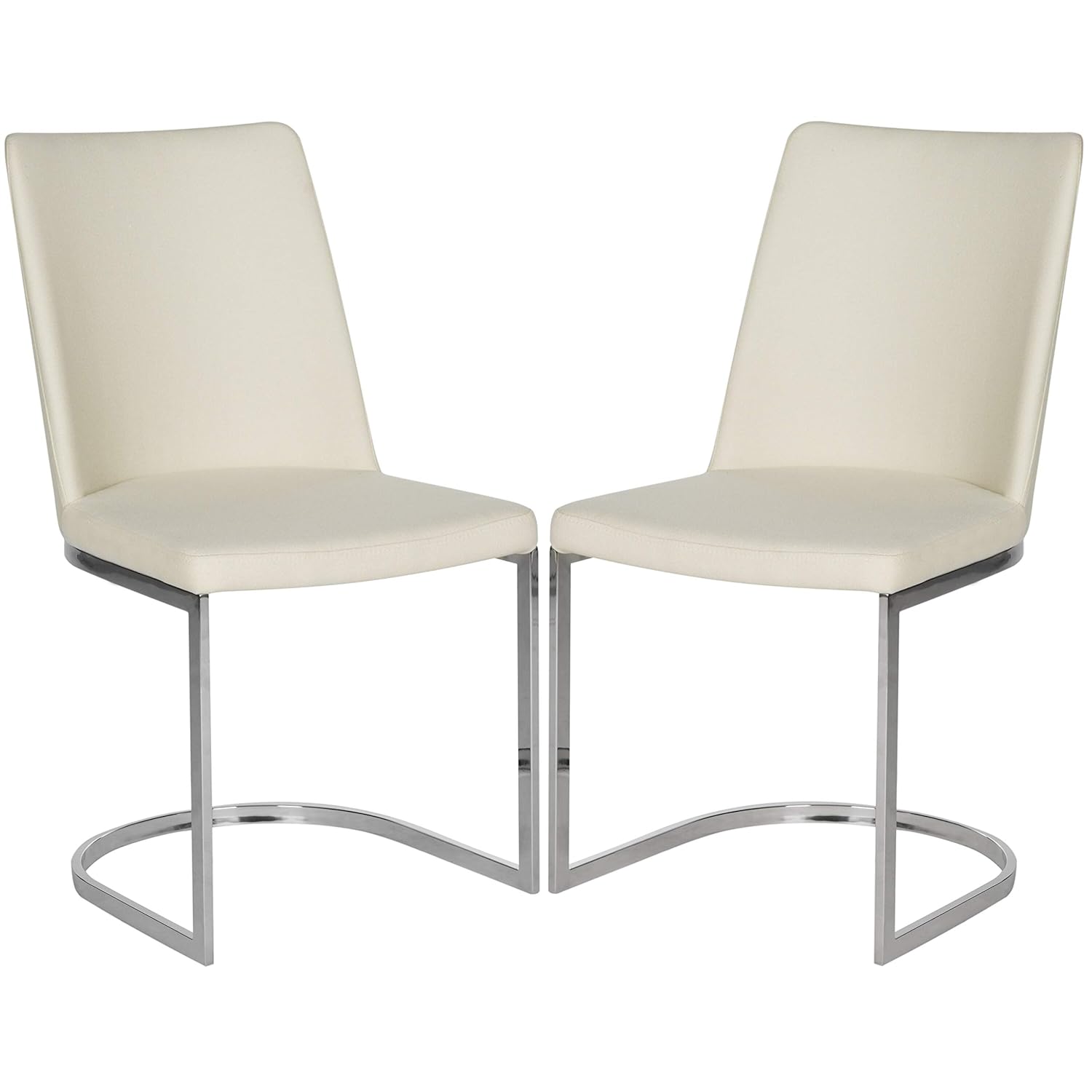 Best Sleek Beige Linen Dining Chair (Set Of 2)