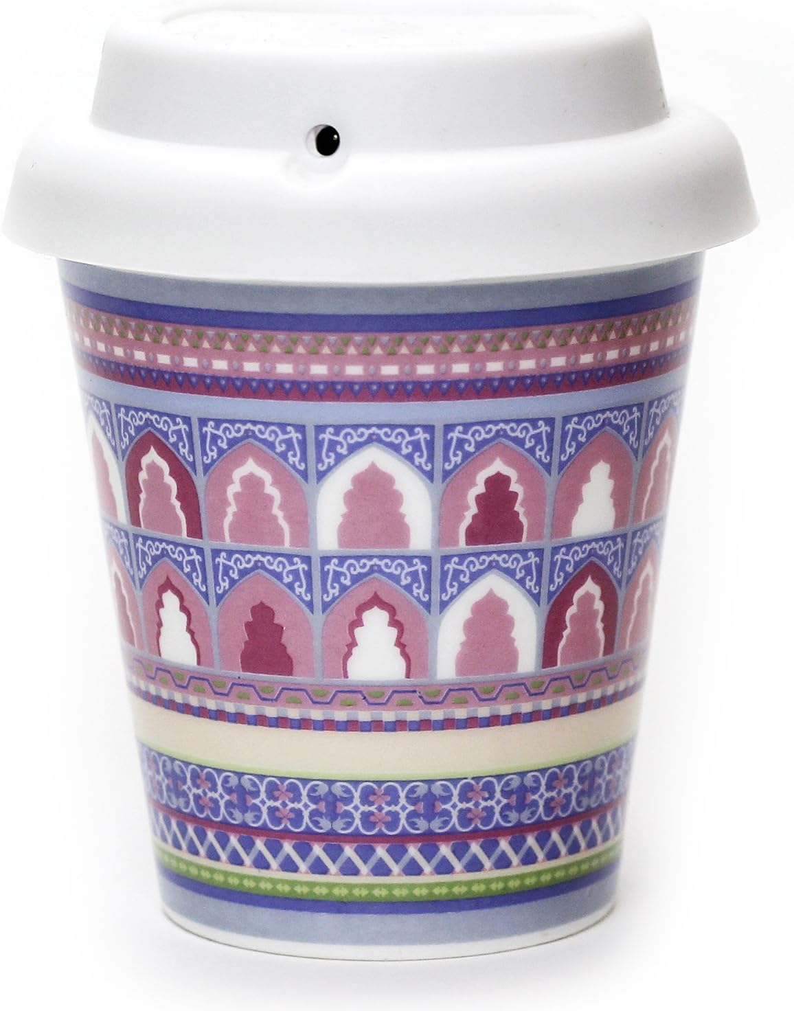 Ceramic Coffee Cup Mini USB Air Mist Humidifier Tibetan Pagoda Purple