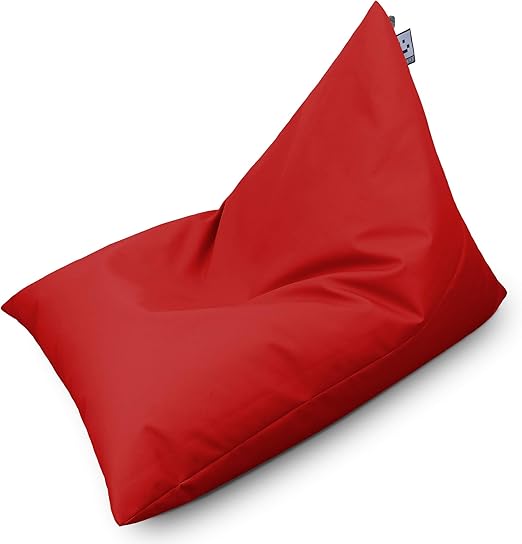 HAPPERS Puff Pirámide XL Polipiel Indoor Rojo: Amazon.es: Hogar