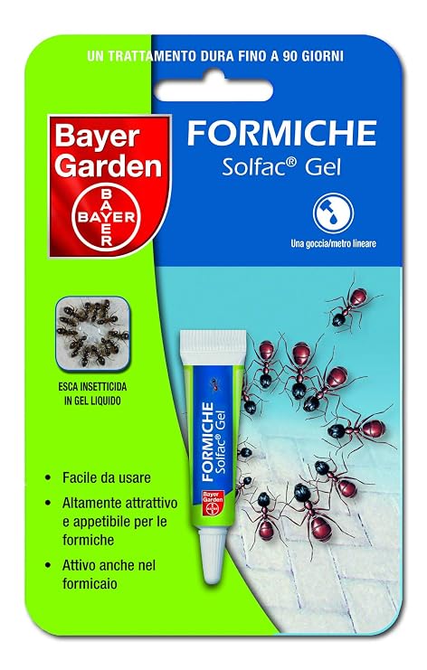 Bayer Garden Solfac Gel formiche Esca attrattiva in tubetto pronta all'Uso, Neutro, 4 gr