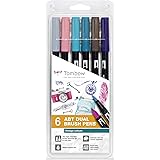 Tombow ABT-6P-5 ABT Dual Brush Pen zwei Spitzen Vintage Colours 6St