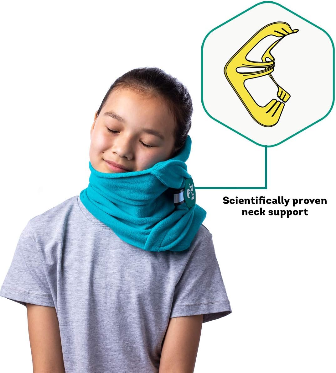 trtl Pillow Junior, Kids Travel Pillow, With Built-in Head and Neck Support, Comfortable Kids Neck Pillow for Traveling - Image 5