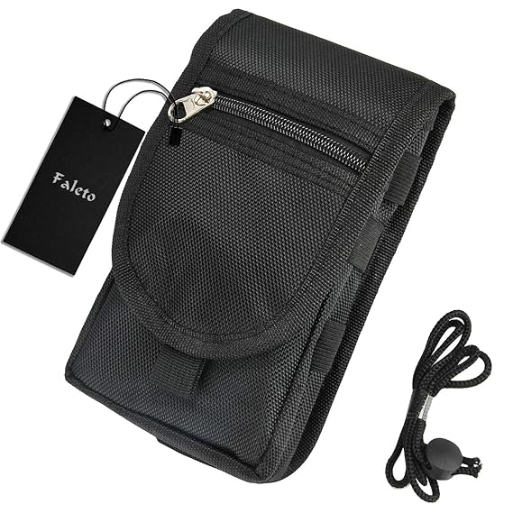 Faleto Molle Taktische Handy Tasche Hüfttasche Gürteltasche Handy Paket Wasserdicht passt alle Handys unter 6,3 Zoll, schwarz