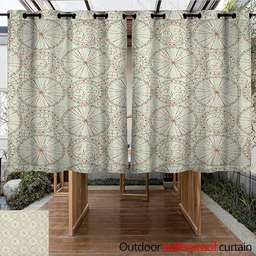 AndyTours Cortinas para interior/exterior, café, detallado proceso ...