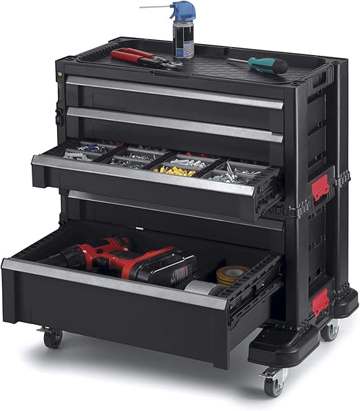 Amazon Com Keter Modular Locking And Rolling Tool Chest With