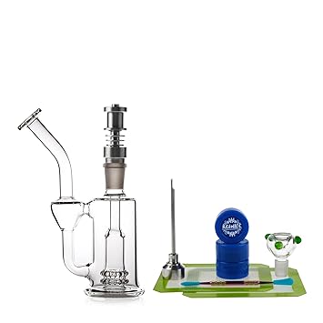 REANICE Klein bong wasserpfeife zum beispiel rauchen wasserpfeife 18.8mm bong schüssel höhe 20cm direkt glas rohre honigwabe 
