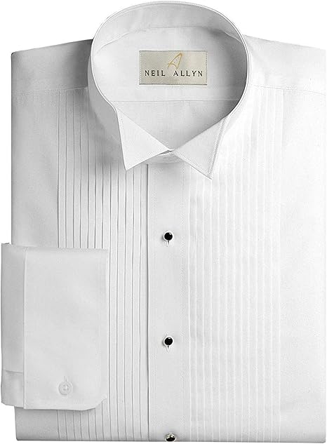 pleated tuxedo shirt slim fit