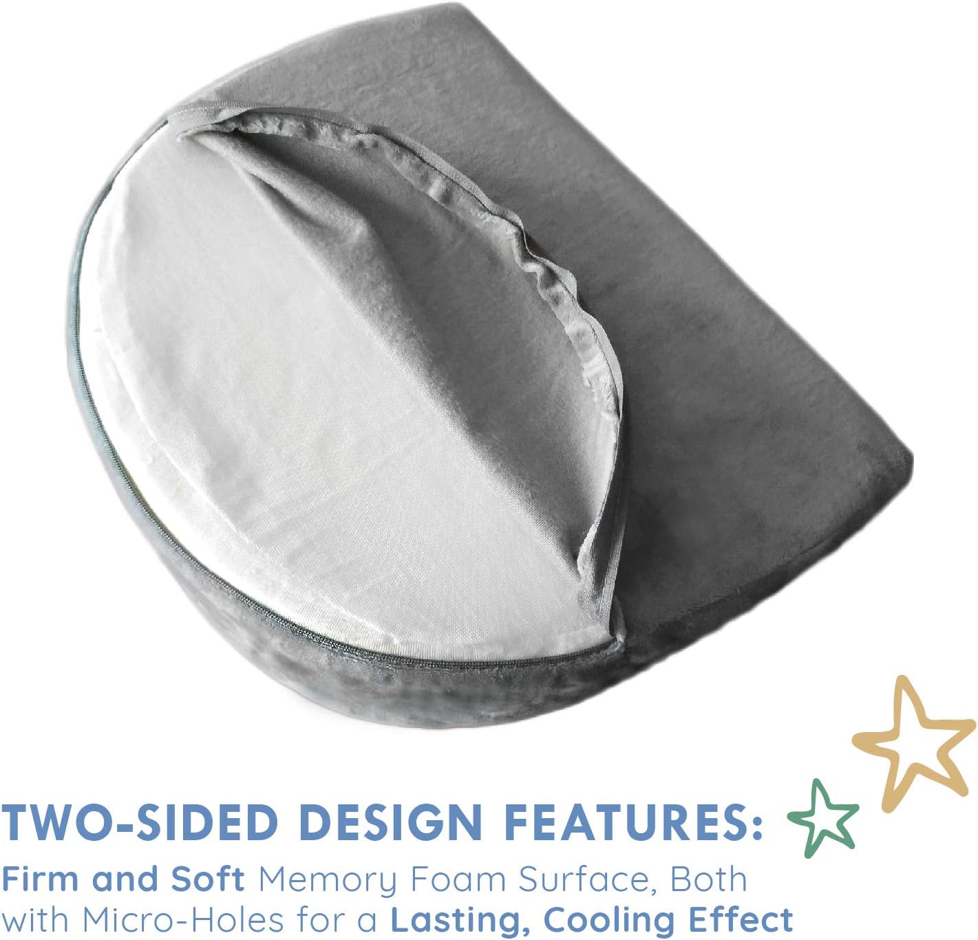 OCCObaby Pregnancy Pillow, Memory Foam Body Wedge for Belly, Knees and Back Support, Reversible Maternity Pillow with Removable Cover and Travel Bag: Kitchen & Dining