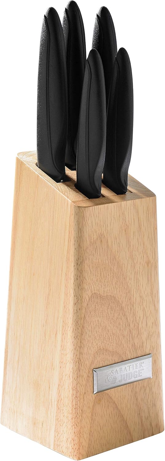 Judge Sabatier IP 5 Piece Knife Block Set Wood BigaMart