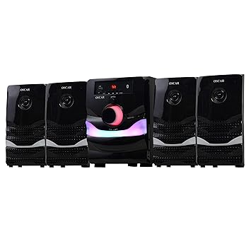 OSCAR OSC-4141 XBT 4500W PMPO 4.1 Channel Digital Bluetooth Home Theater Speaker System, Compatible with PC, TV, Card Reader (Black)