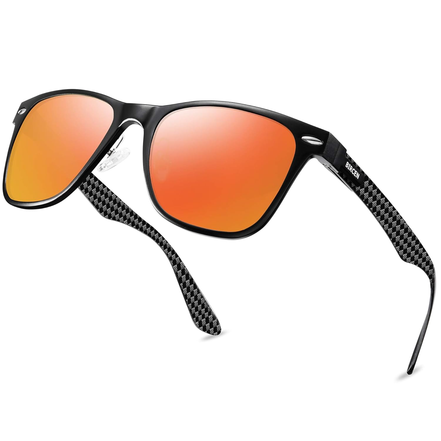 Buy Bircen Carbon Fiber Temple Sunglasses for Men, Sport Polarized Mens