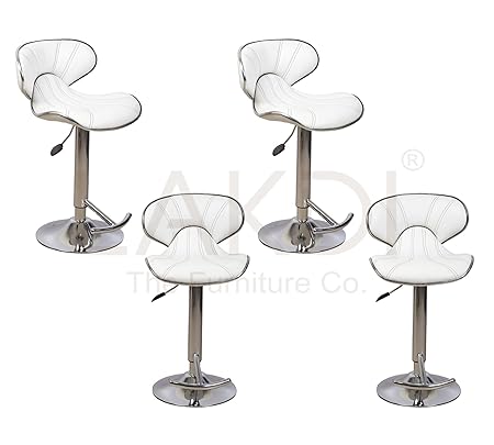 Lakdi Low Back, Height Adjustment, Swivel, Bar Stool and Bar Chair, Cosmetic Studio Set of 4 Combo MFN(132117_1_C_4)