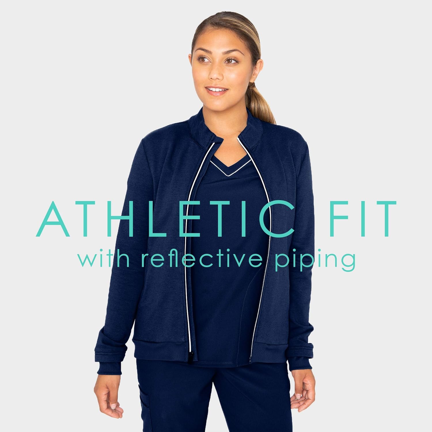 Skechers Vitality by Barco Women’s Element Full-Zip Scrub Jacket: Clothing