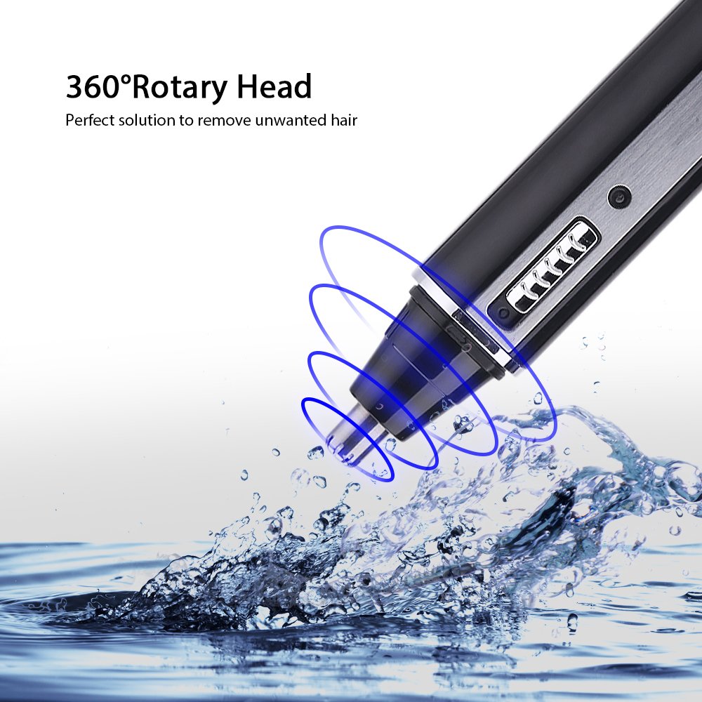 AGM Profesional 4 en 1 Recortador de vello nariz, cejas, bigotes y orejas recargable con hoja de acero inoxidable para hombres