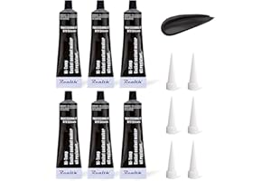 REALTH RTV Black Silicone Gasket Maker Sealant 6 Pack, High Temperature 3.53 Oz Ultra Resistance Gasket Sealer High Strength Flange Sealing for Automotive Motorbike Machine Equipment Repairing(SG529)