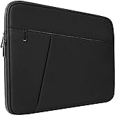 Laptop Case Sleeve 17 inch, Shockproof Protective Computer Carrying Cover with Front Pocket, Durable Laptop Sleeve for 17-17.3 inch HP, Dell, Acer, Asus, Notebook, Black