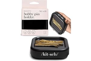 Kitsch Magnetic Bobby Pin Holder - Cute Stuff, Strong Magnetic Pin Holder for Desk & Vanity, Securely Holds Metal Hair Clips,