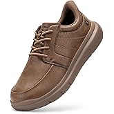 FitVille Wide Slip On Shoes for Men Lightweight Casual Dress Oxfords Shoes Business Walking Sneakers with Arch Support