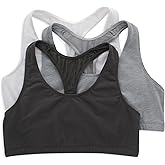 Hanes Women's Racerback Cotton T-Back Bralette (3 Pack)