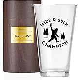 Bigfoot Gift for Men, Sasquatch Gifts, Pint Glass for Men, Unique Birthday, Christmas Gifts for Him, Dad, Husband, Boyfriend