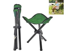 CEBRABOUNZE Travel Folding Camping Stool, (Sol·d by→Cenbee) Use Height 14" and Max Weight 300 lbs Outdoor Portable Party Chair Fishing Chair Seat for Camping Fishing Hiking Gardening and Beach Painting