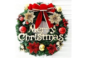 30cm Christmas Wreath Simulation Wreath Hanging Window Props On The Door, Background Christmas Tree Accessories