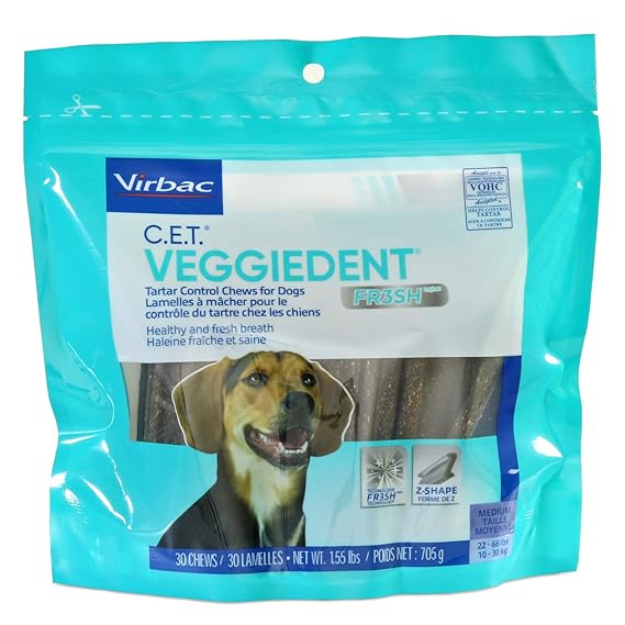 Virbac C.E.T. VEGGIEDENT FR3SH Tartar Control Chews for Medium Sized