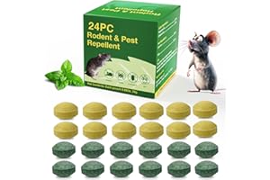 EFFVES Mouse Repellent, 60 Pack Peppermint Oil Mice Repellent Balls for Car Engines, Indoor & Outdoor Use, Keep Mice Out of House, Garage, and Garden, Safe for Pets and Family