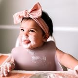 Moonkie Baby Bibs 3Pcs Silicone Feeding Bibs Waterproof BPA Free Cream Buck view 7
