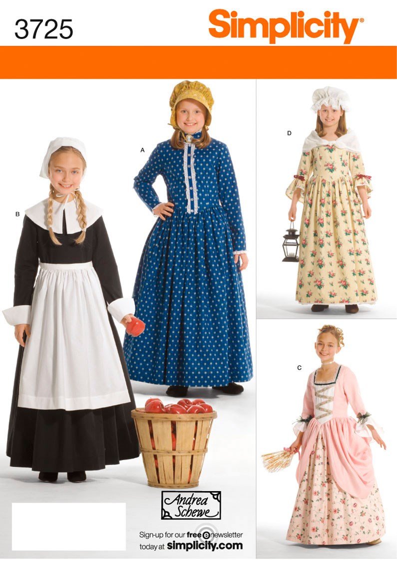 Simplicity Sewing Pattern 3725 HH Child and Girl Costumes
