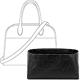 FANJI Project Tote Bag Organizer Insert for The Row Margaux 15 Handbag, Custom Fit Inside Premium Matte Black Lightweight Water Resistant Purse Insert with Cup Holder Accessories