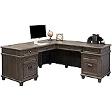Martin Furniture Desk And Return, Weathered Dove