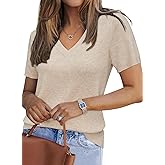 Arach&Cloz Women's Wool Blend Spring Summer Lightweight Business Casual Sweater Tops 2026