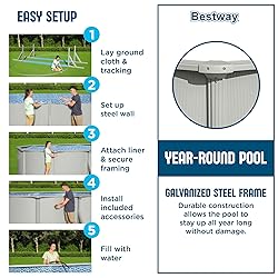 Bestway Hydrium 24' x 12' x 52" Oval Above Ground