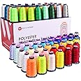 Richword Embroidery Machine Thread 100 Colors 40WT (108D/2) Polyester Thread Kit Each Spool 4000M (4374Y) Suitable for Embroidery Machines and Sewing Machines