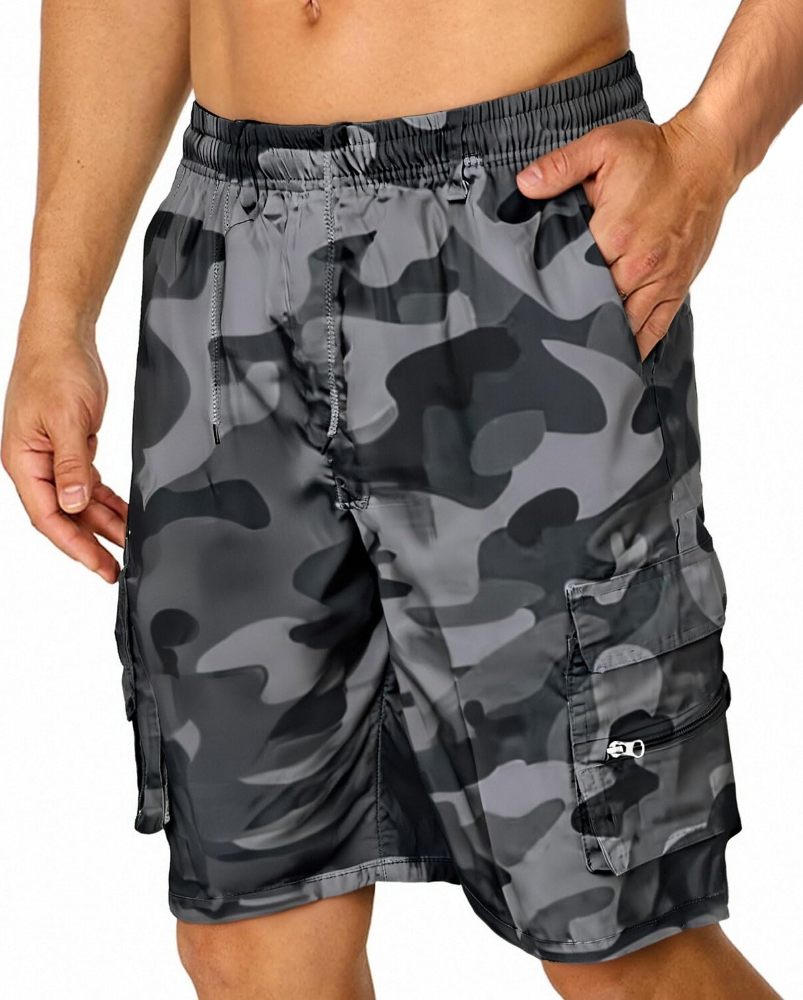 Zipper Cargo Shorts