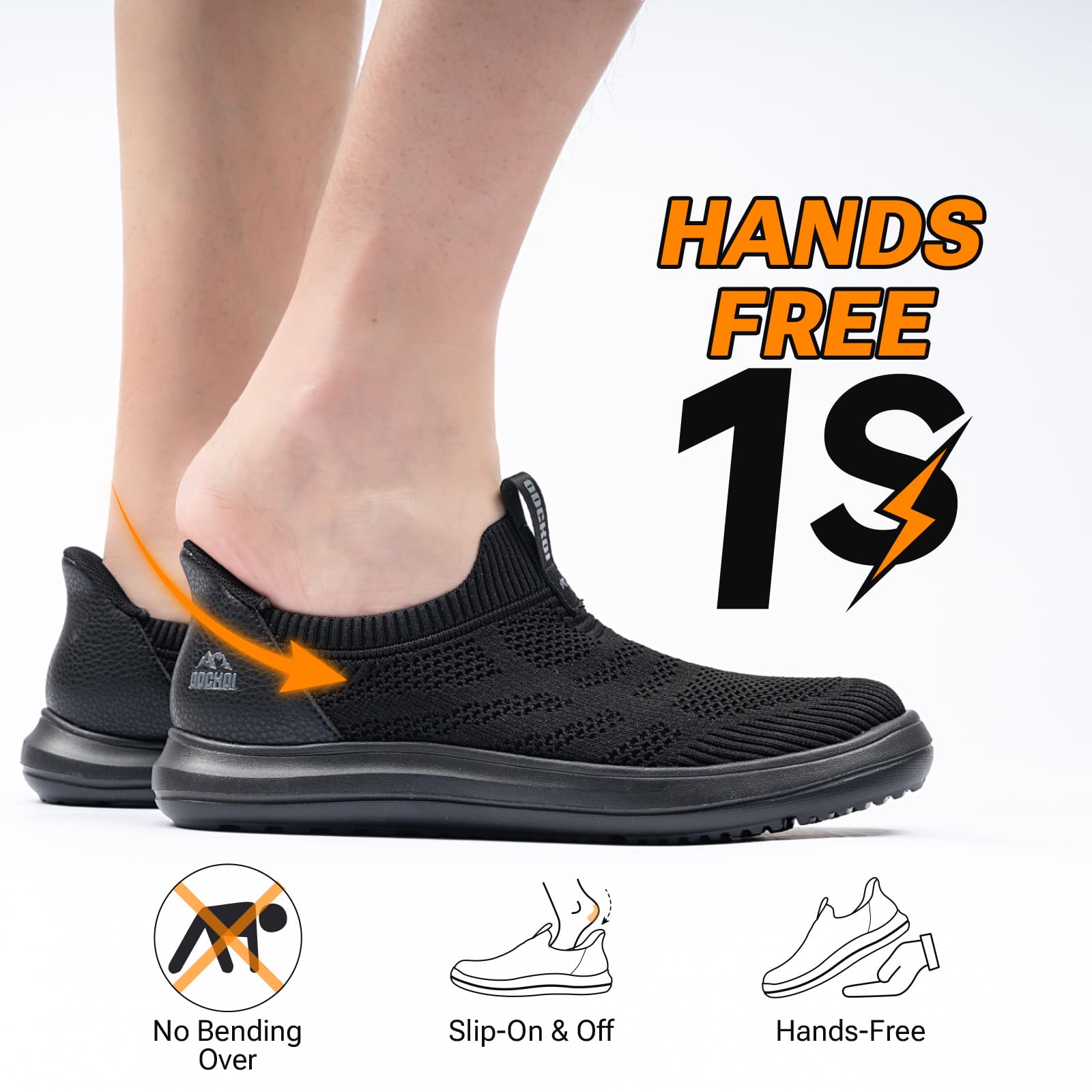 ODCKOI Slip On Sneaker Herren Ohne Schnürsenkel Mesh Atmungsaktiv 2