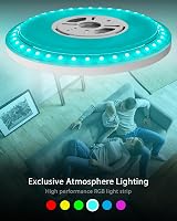 Peasur 49cm LED Ceiling Light 46W 5400LM RGB Backlight Remote Dimmer 3000-6500K view 3