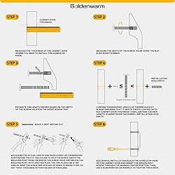 goldenwarm 10Pack Brushed Gold Drawer Knobs for