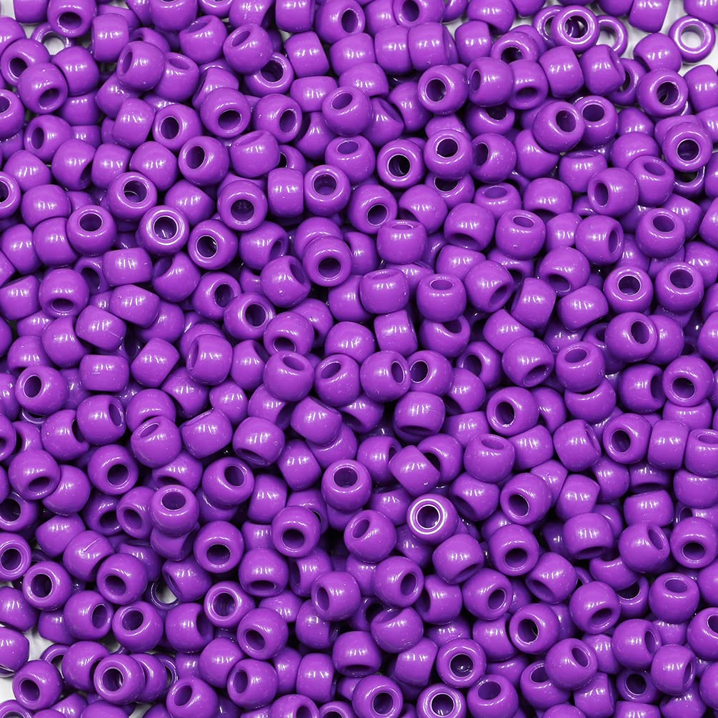 Tibaoffy Crafts Dark Purple Beads 6x9mm,Pony Beads Total About 1000pcs — image 1