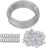 TooTaci 3mm Wire Rope Kit 30M PVC Coated Stainless Steel Cable 50 Sleeves 20 view 1