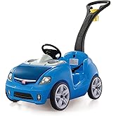 Step2 Whisper Ride II Buggy Kids Push Car, Ride On Toy, Stroller Substitute, Includes Seat Belt & Horn, Made of Durable Plastic, Max Weight 50 lbs., For Toddlers 1.5-4 Years Old, Blue