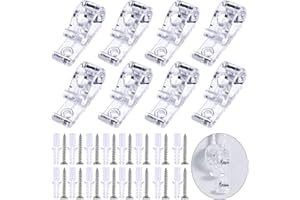 8 Pieces Roman Blinds Roller Curtain Clear P Clip Hook Screws, Curtain Clear P Clip Hooks, P Clips Blinds Cord Holder Fixatio