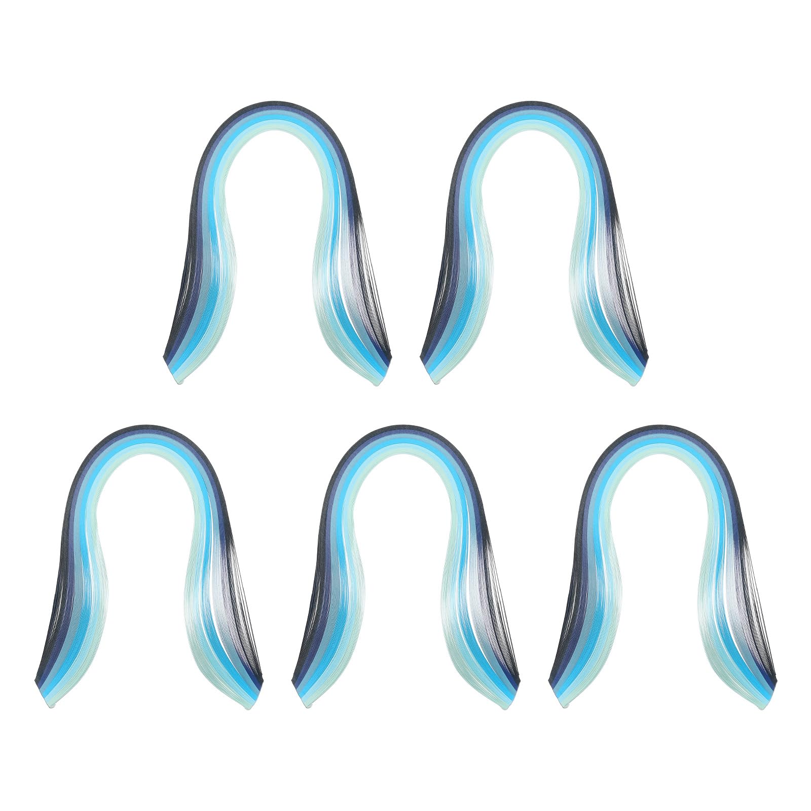 PATIKIL 600pcs Rainbow Quilling Strips Paper 1/8"(3mm) 15" Origami Paper Quilling Strip for Art DIY Hand Craft Christmas, Gradient Blue